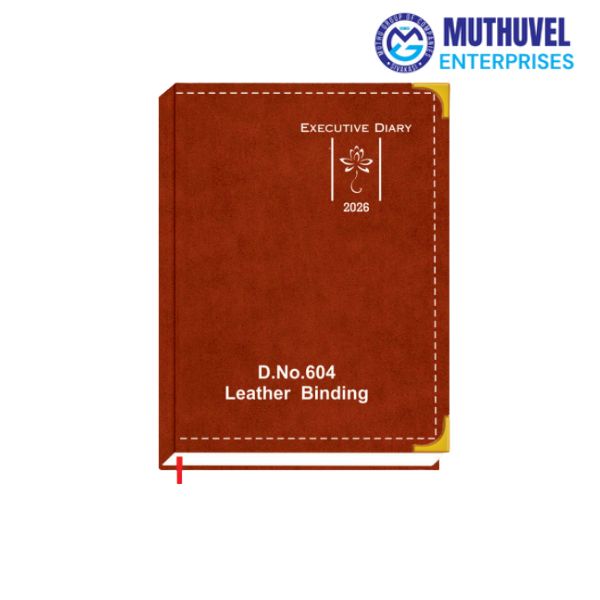 604-Leather cover hard bound binding